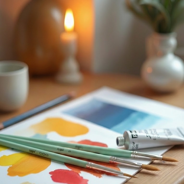 Pinceaux et peintures pour toiles personnalisées Monaliz’Moi