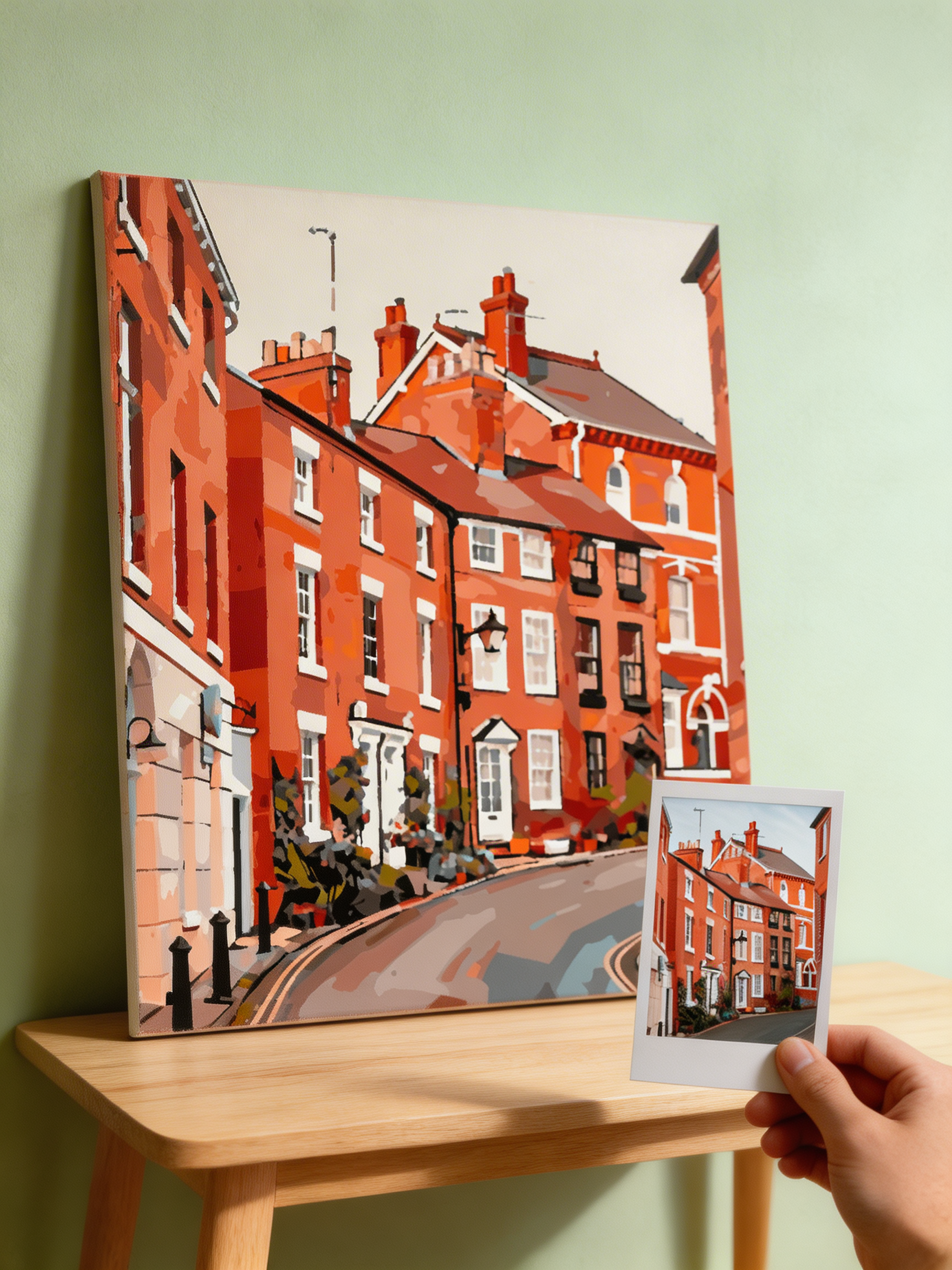 Exemple de réalisation de toile personnalisée peinte.